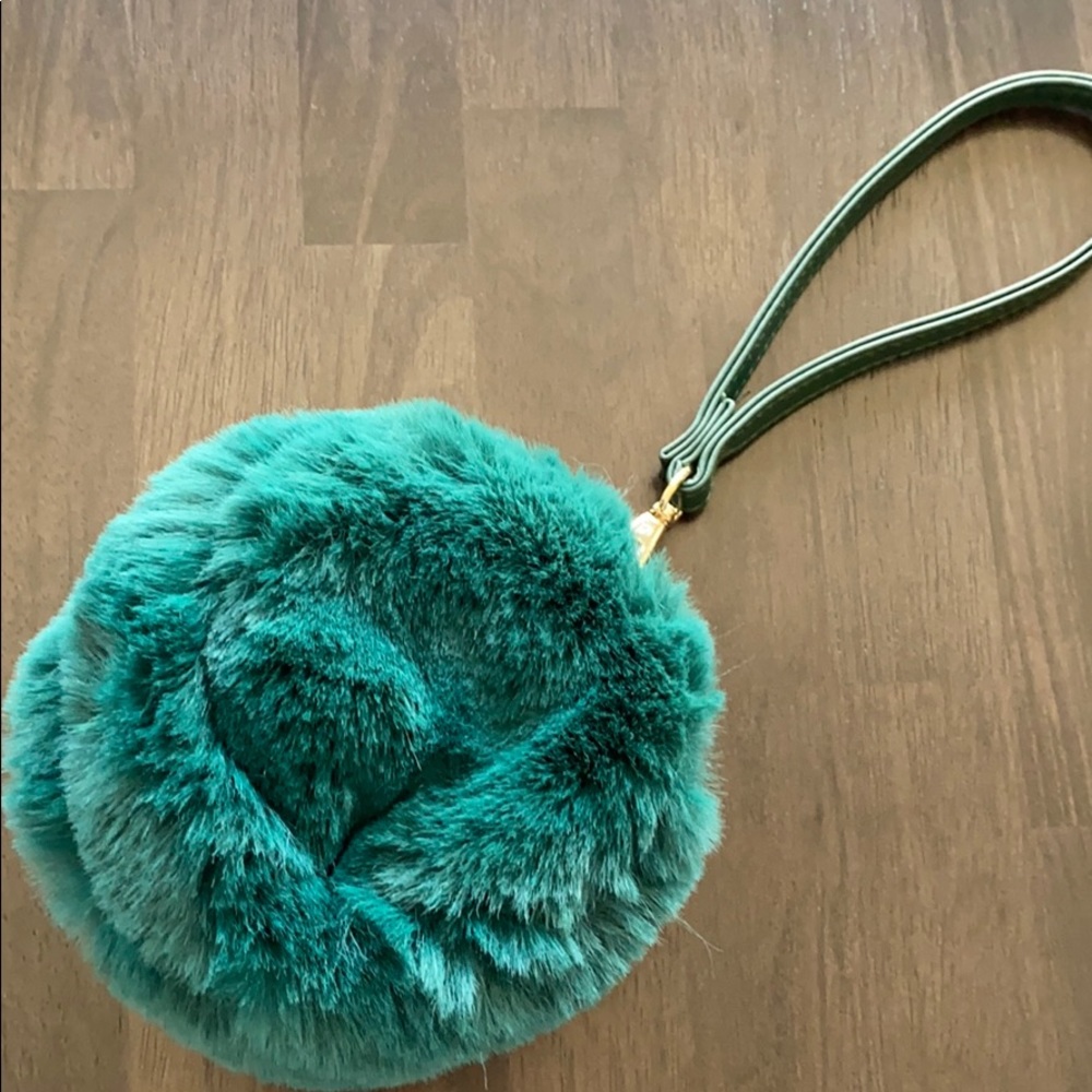 Free People puff ball wristlet
